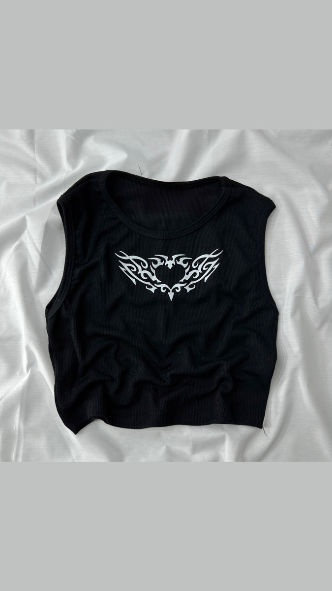 Heart Detail Crop Tank