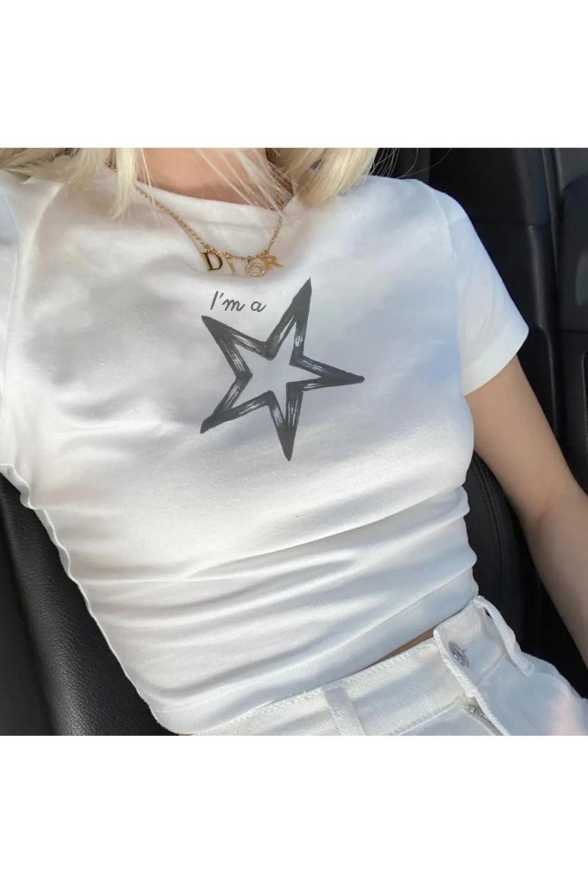 I'm A Star Detail Crop Top