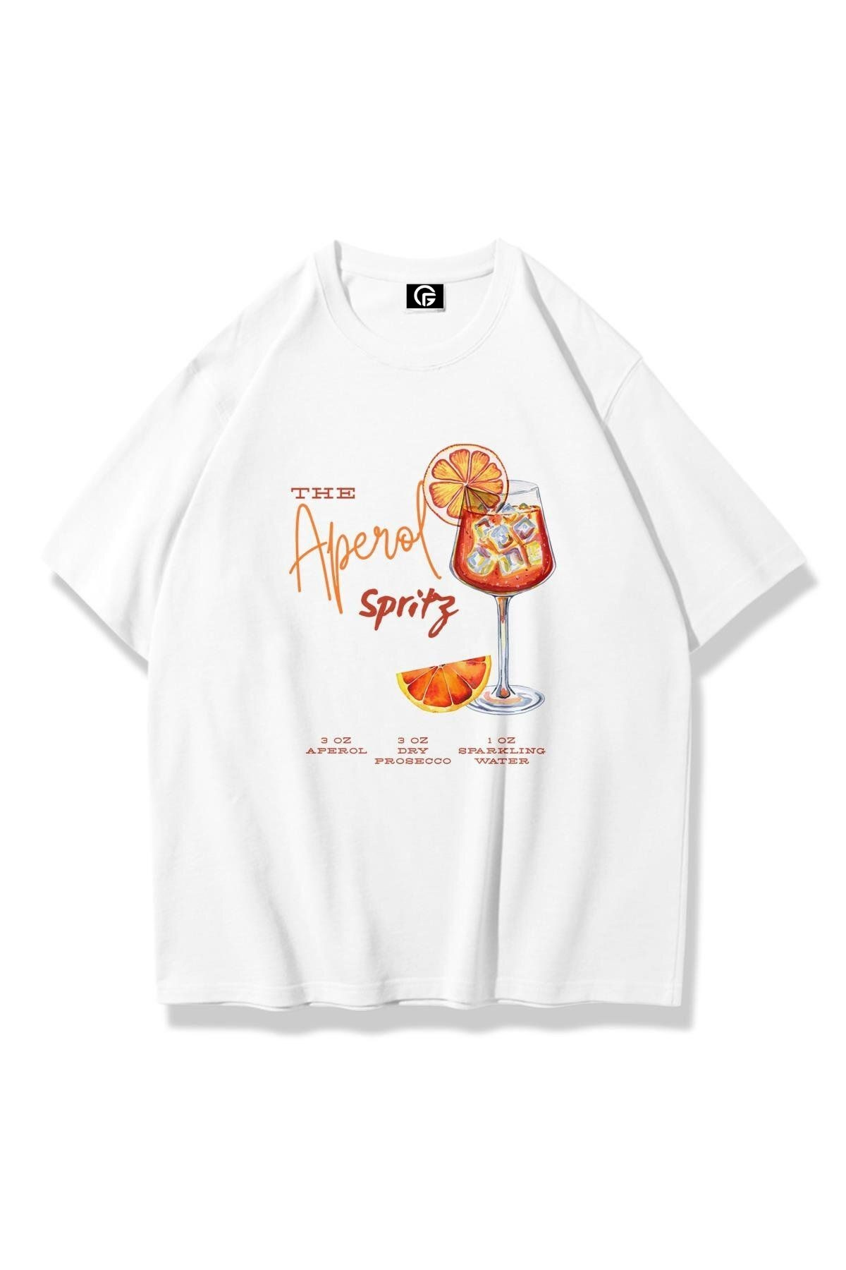 Kadın Aperol Spiritz Tshirt Beyaz 
