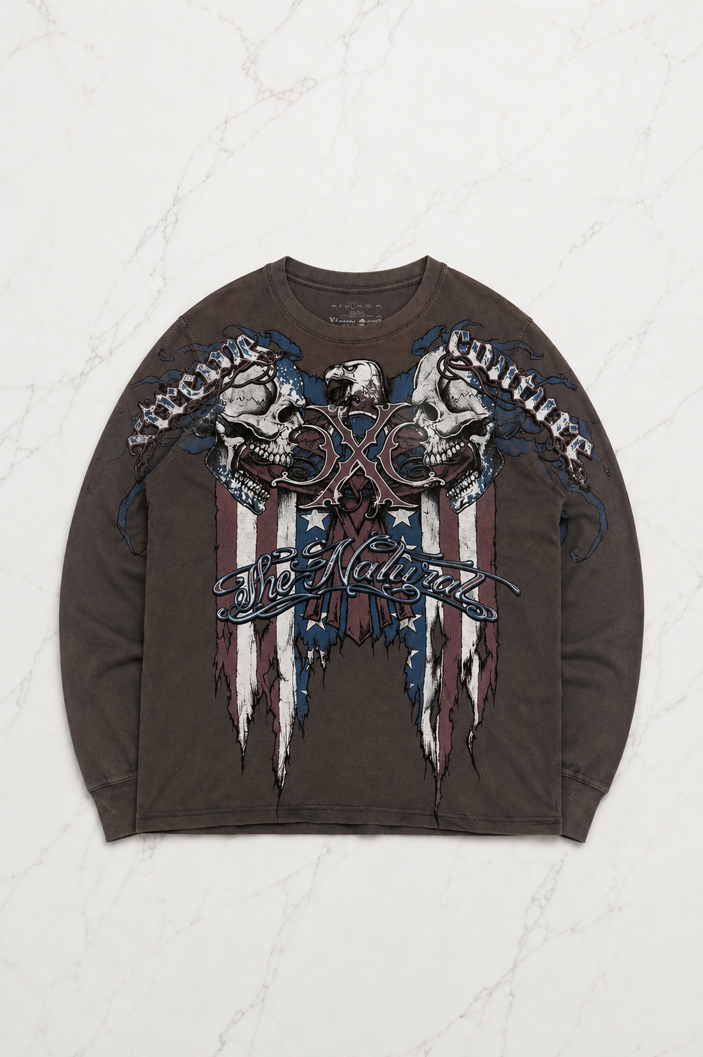 Kahverengi Xtreme Couture Eagle USA Unisex Sweatshirt