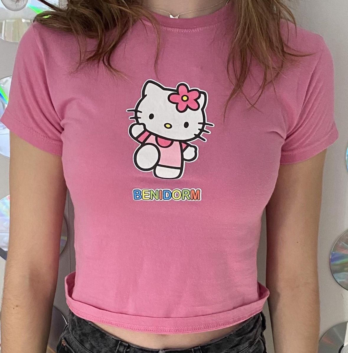 Kemer Boy Hello Kitty BenıDorm Baskılı Crop Bluz