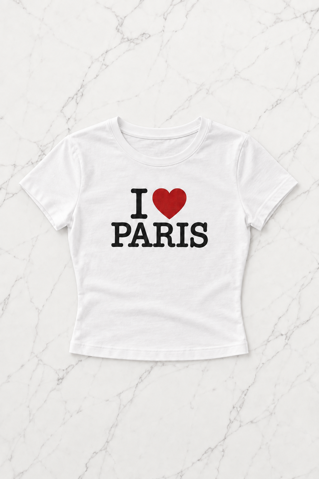 Kemer Boy I love Shirt Baskılı Crop Bluz