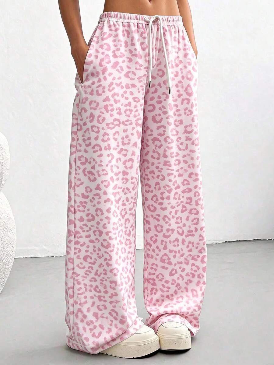 Kiss Leopar Desenli Baggy Eşofman Altı
