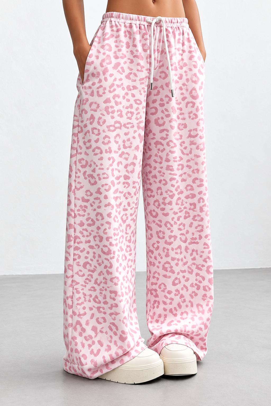 Kiss Leopar Desenli Baggy Eşofman Altı