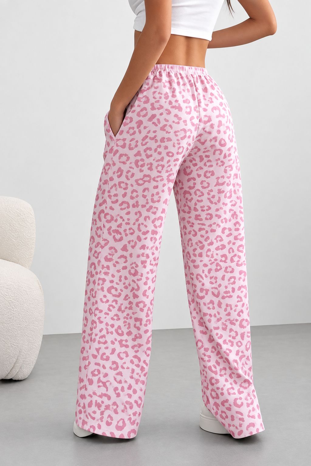 Kiss Leopar Desenli Baggy Eşofman Altı