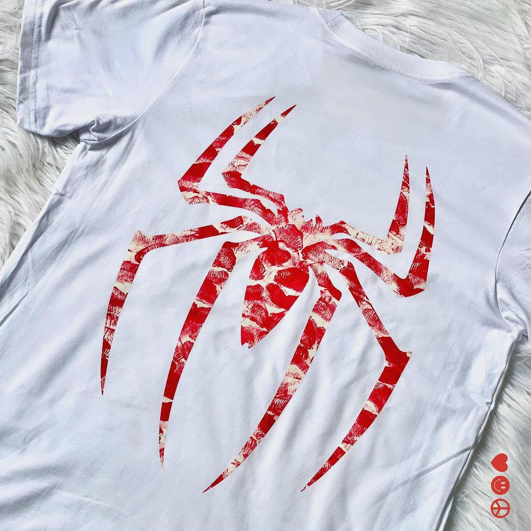 Kiss Spider Detail Oversize Unisex T-shirt
