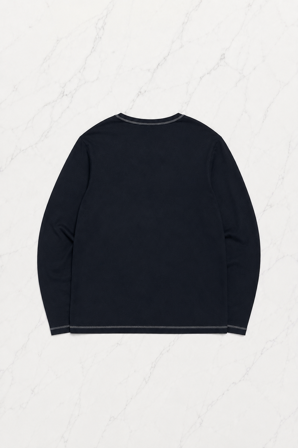 Lacivert Gotik Skull Cross Motifli Dikiş Detaylı Y2K Unisex Sweatshirt