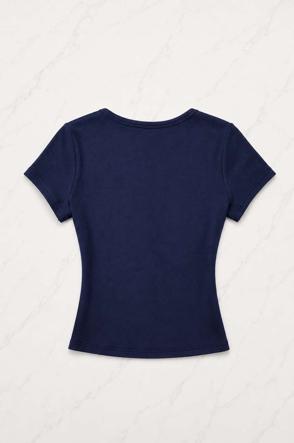 Lacivert Soft Detaylı Nakışlı Çıtçıtlı Bluz