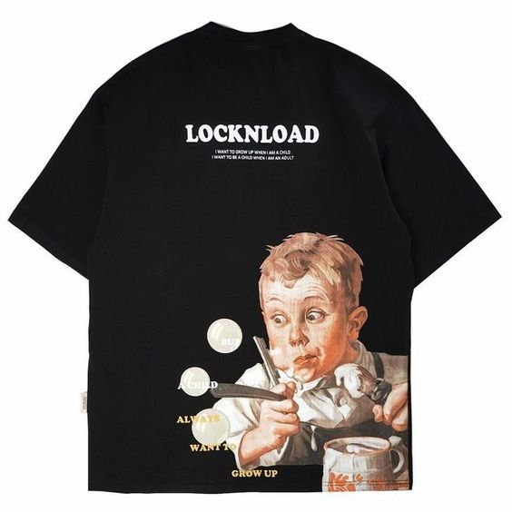 Locknload Detaylı Oversize Unisex T-shirt