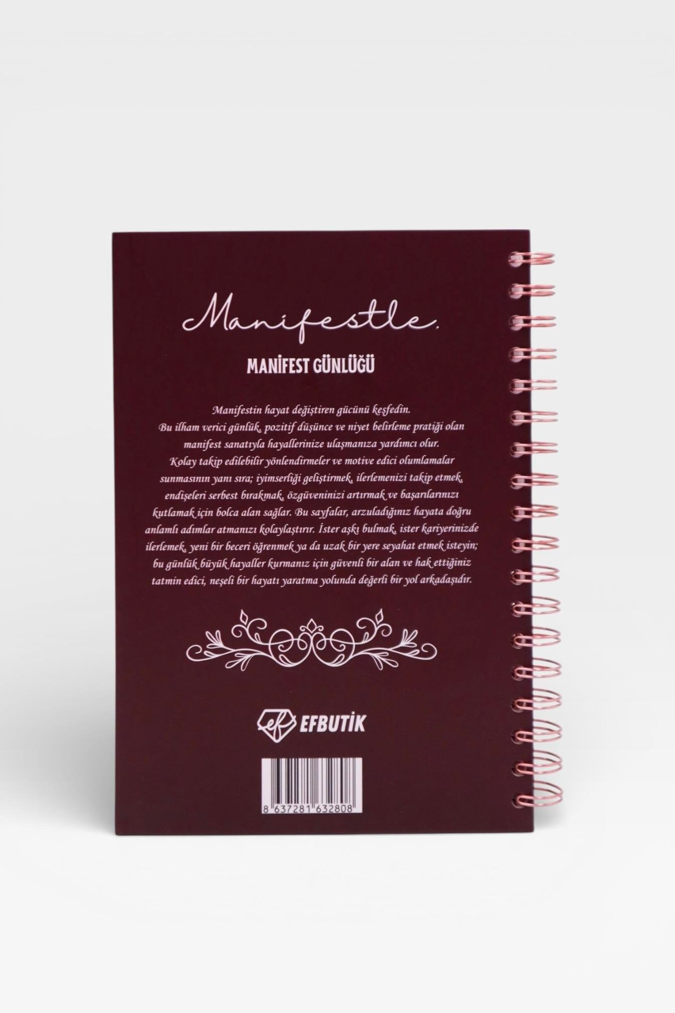 MANİFESTLE Manifest Günlüğü Ajanda Bordo S1
