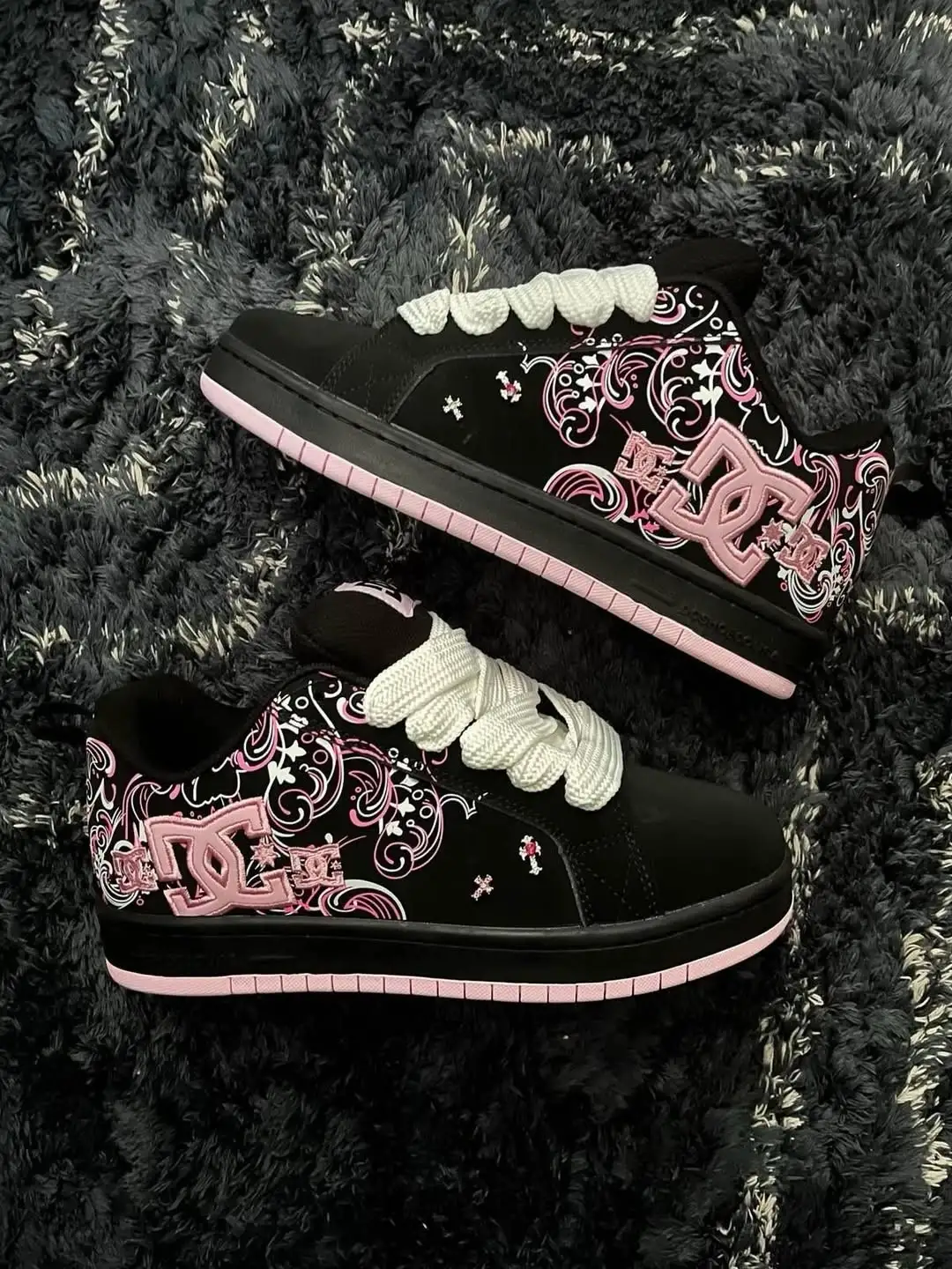 Midnight Dc Shoes Siyah Pembe Spor Ayakkabı