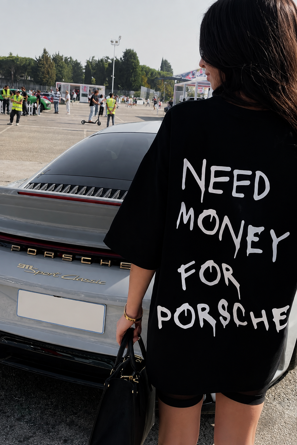 Need Money For Porsche Detail Oversize Unisex T-shirt