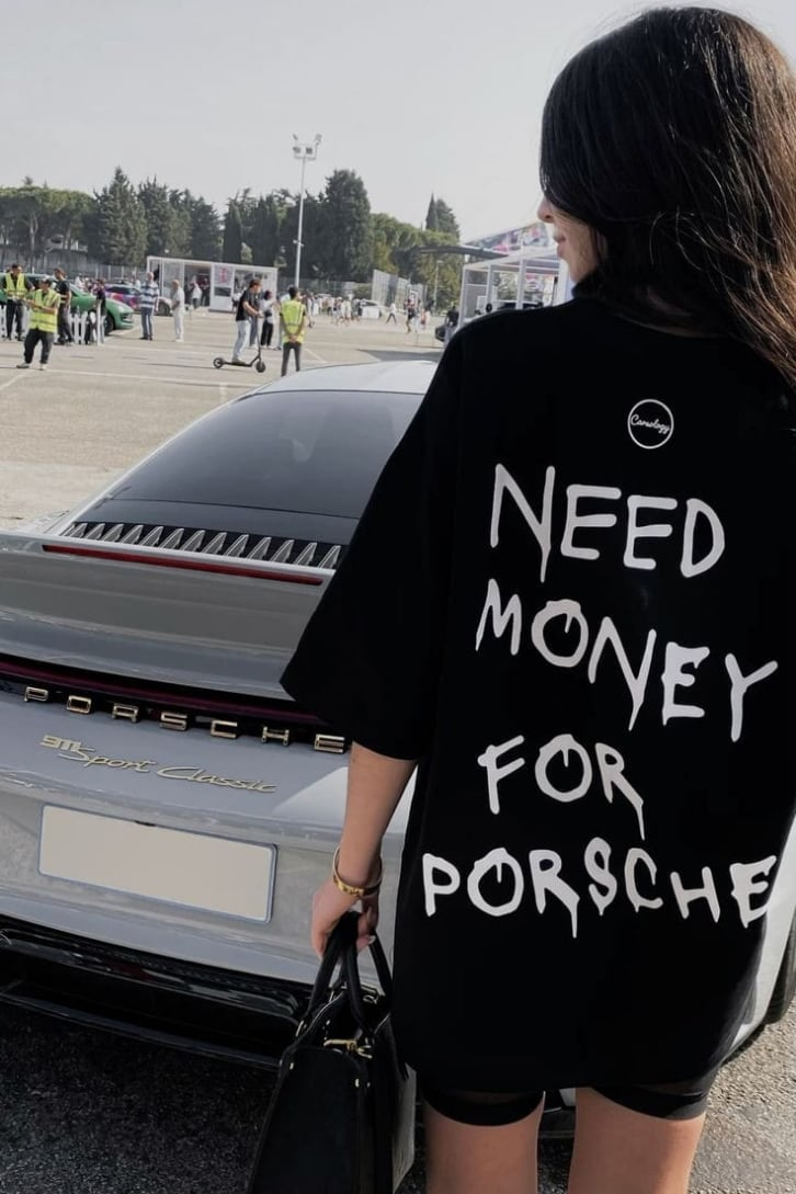 Need Money For Porsche Detail Oversize Unisex T-shirt