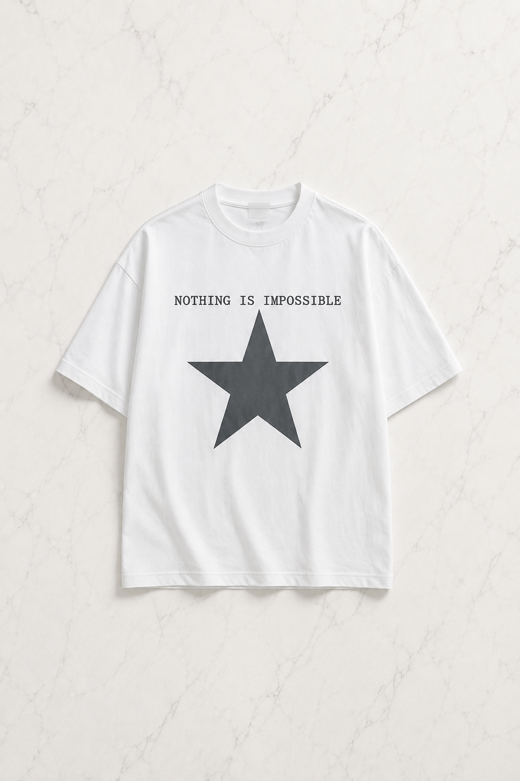 Nothing Is Impossible Detail Oversize Unisex T-shirt