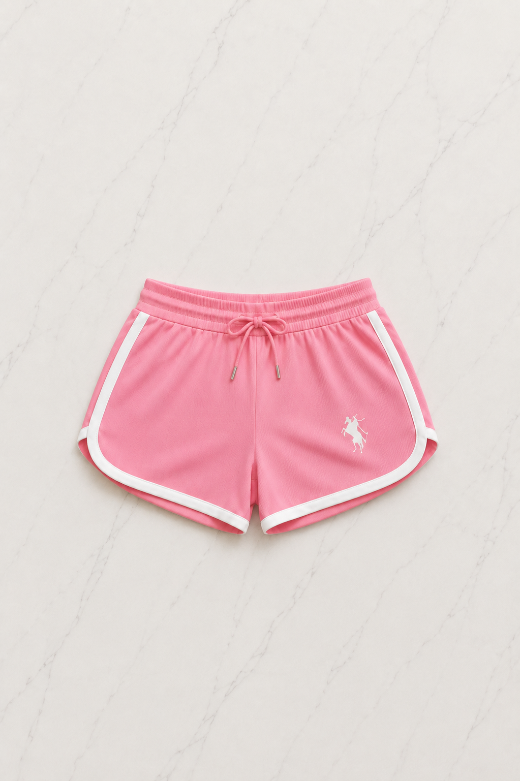 Pembe Fit Polo Yaka  Şort Takım