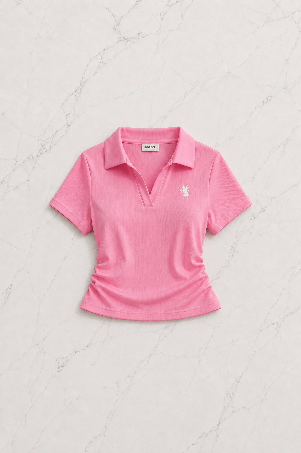 Pembe Fit Polo Yaka  Şort Takım
