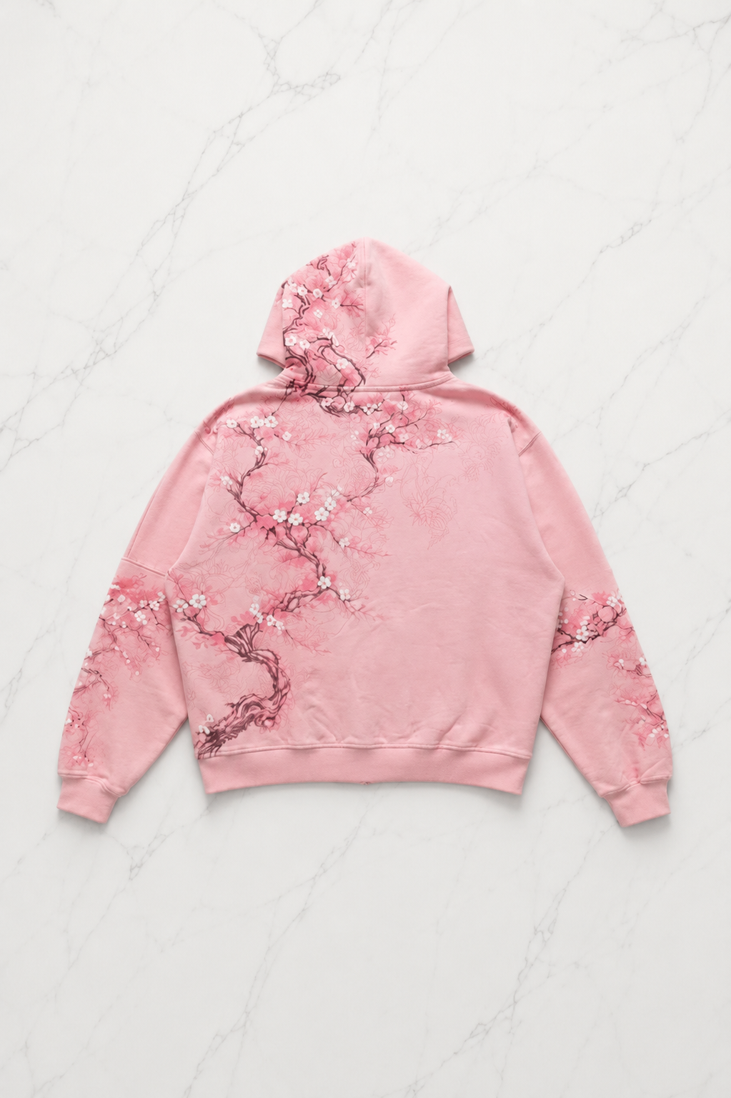 Pembe Japonic Pembe Sakuralı Unisex Hırka