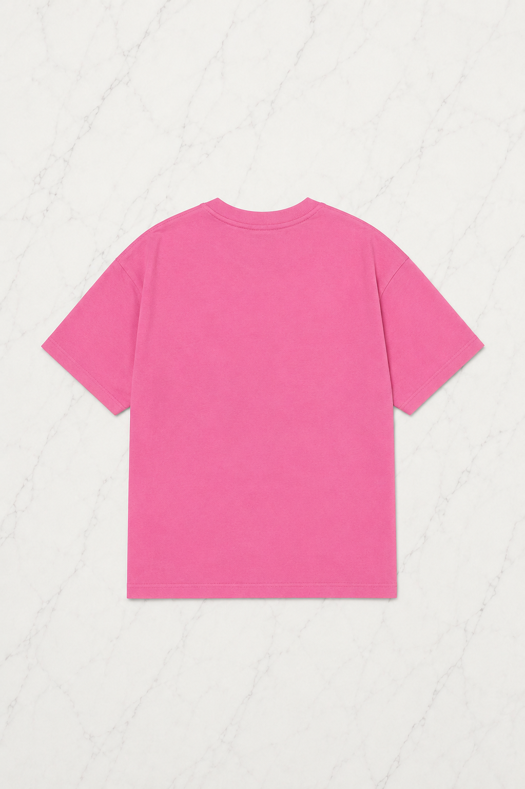 Pembe Nofs Baskılı Kısa Kol Oversize T-Shirt