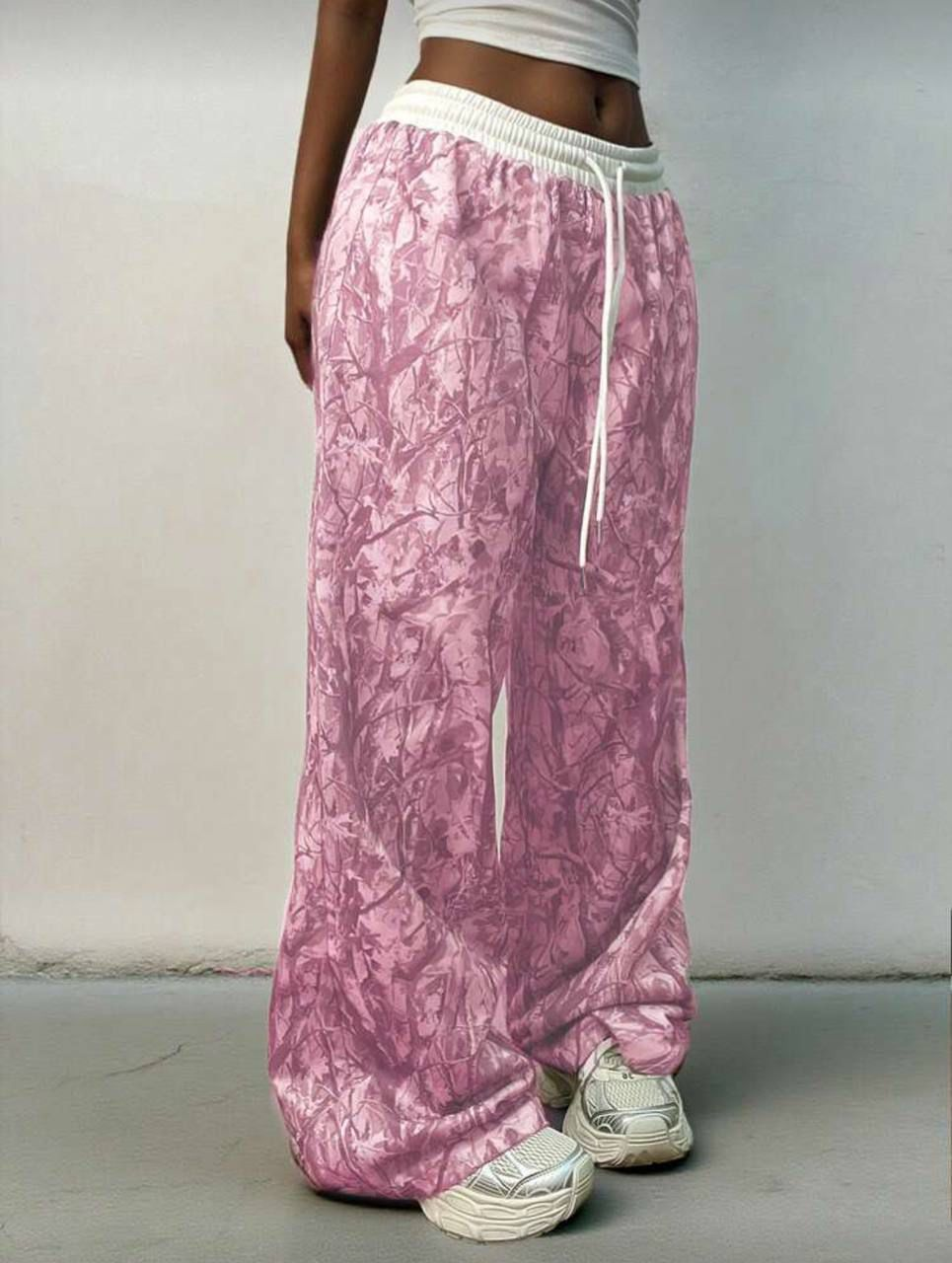 Pembe Rovax Punk Baggy Unisex Eşofman Altı ( 3 iplik )
