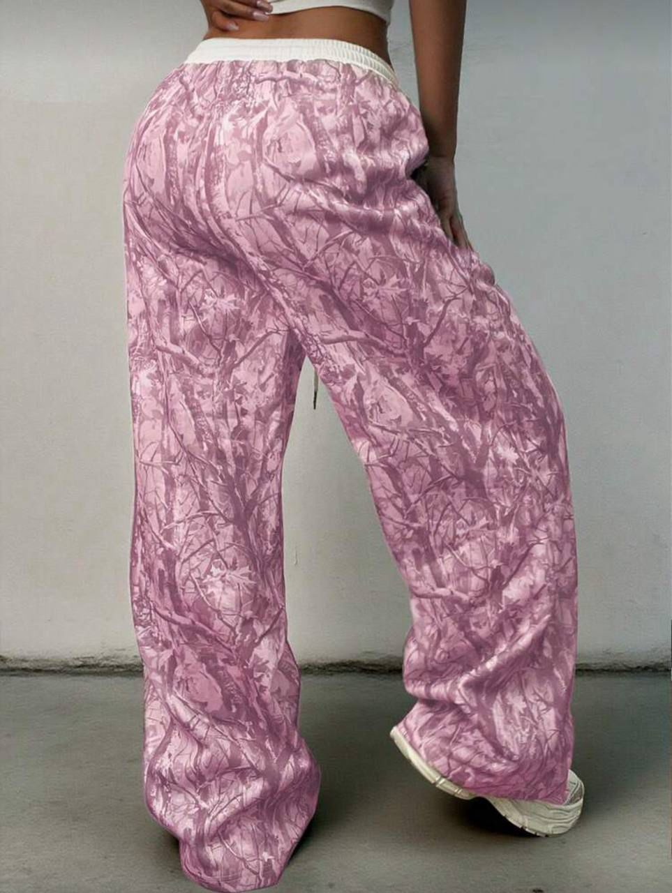Pembe Rovax Punk Baggy Unisex Eşofman Altı ( 3 iplik )