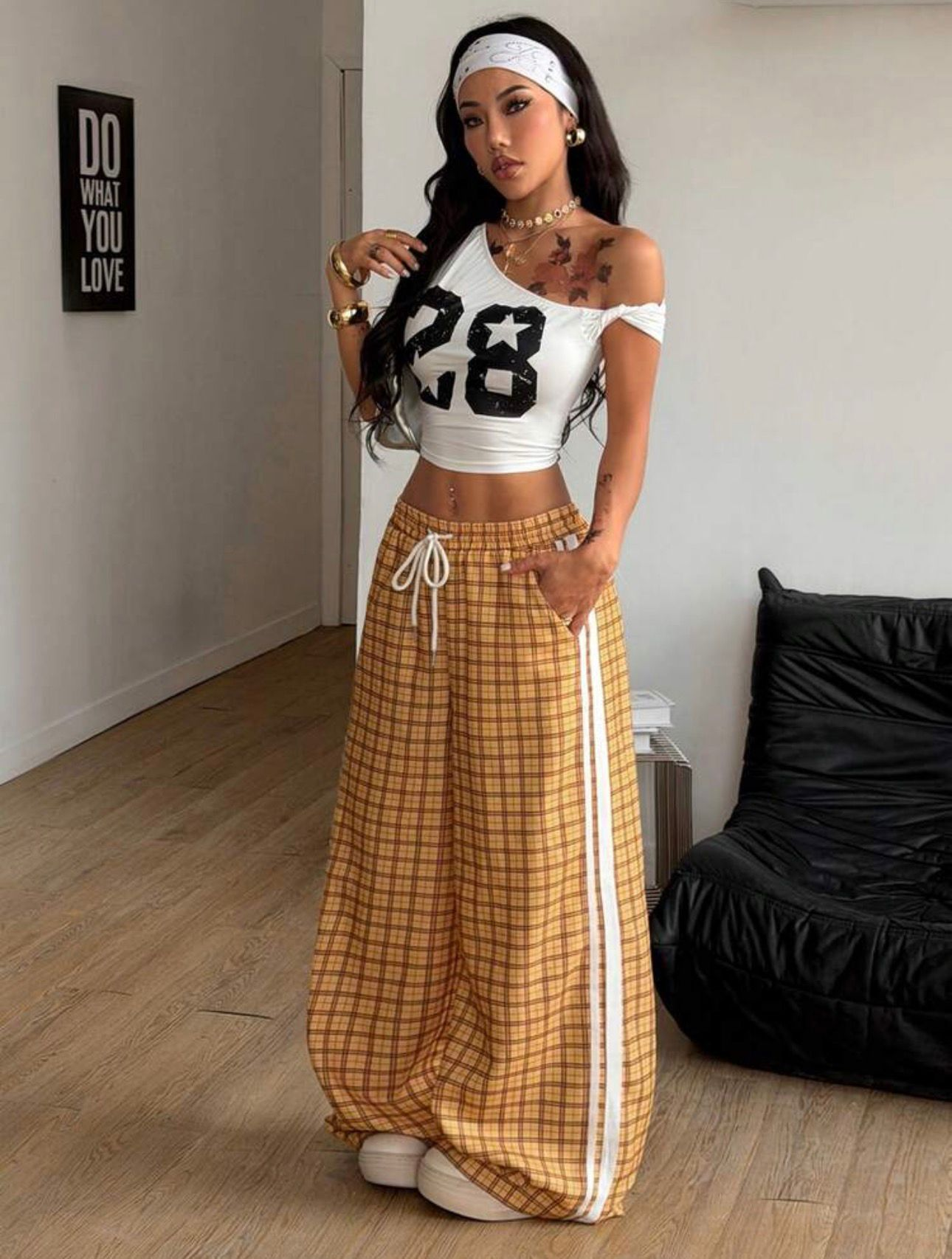 Prep Şeritli Baggy Unisex Eşofman Altı
