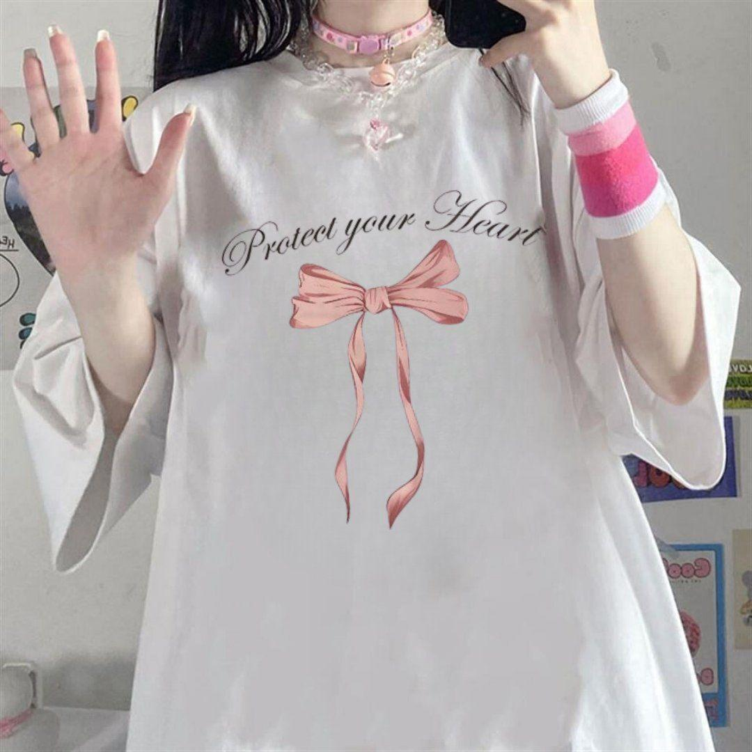 Protect Your Heart Detail Oversize Unisex T-shirt