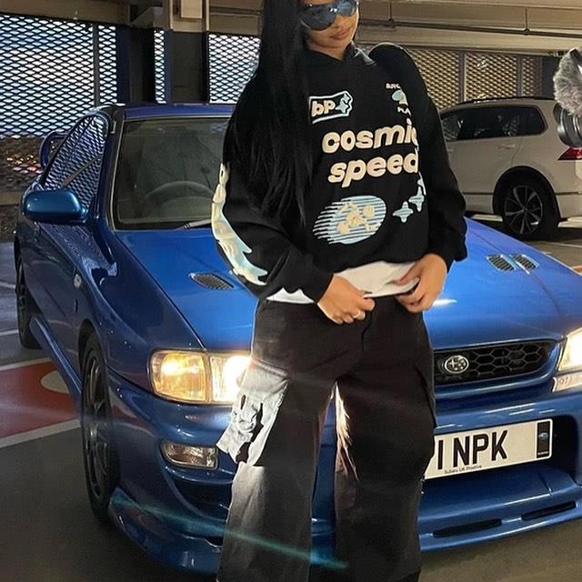 Racing Cosmic Speed Detail Oversize Sweatshirt