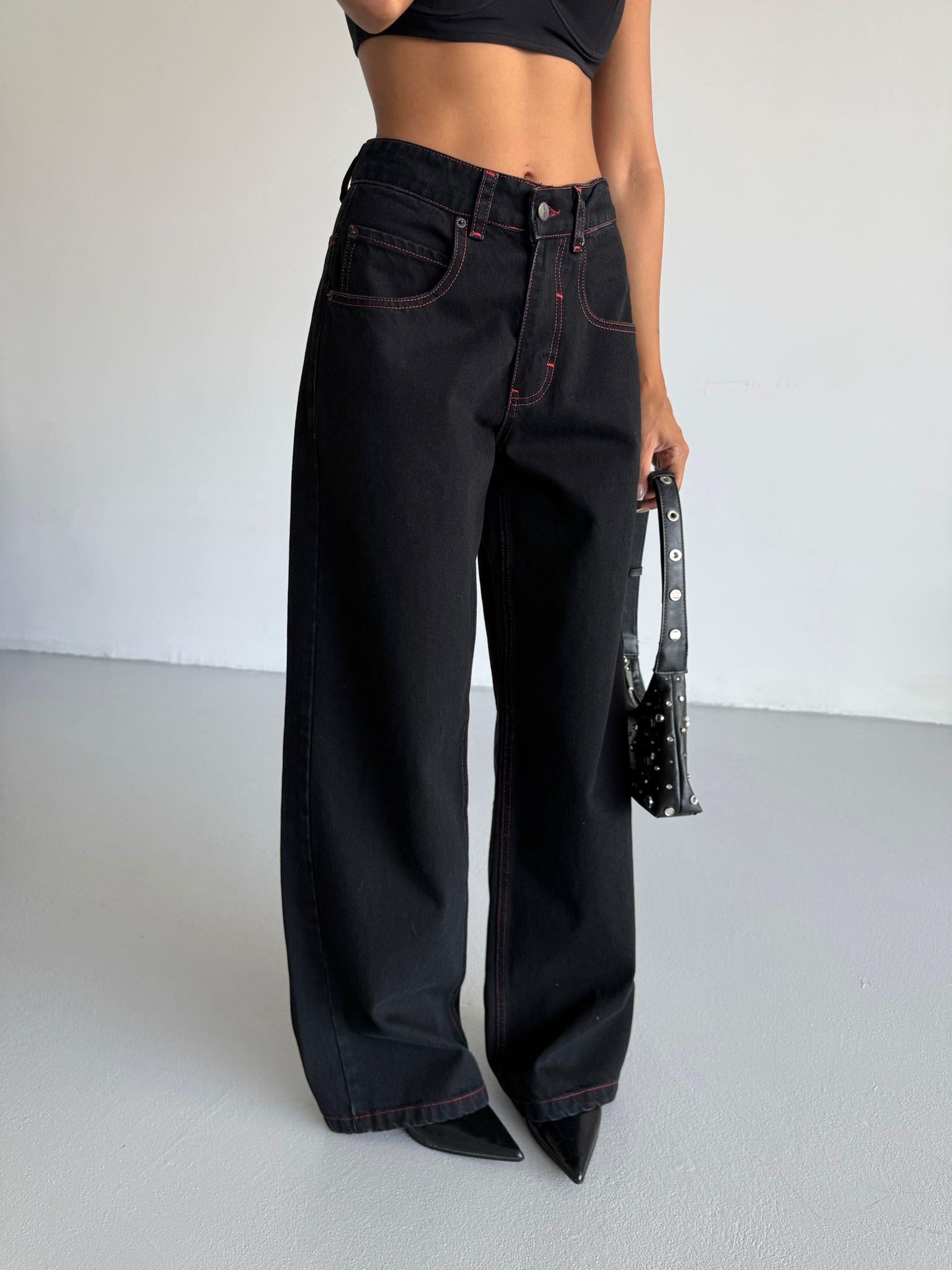 Red Skull Unisex Baggy Jean