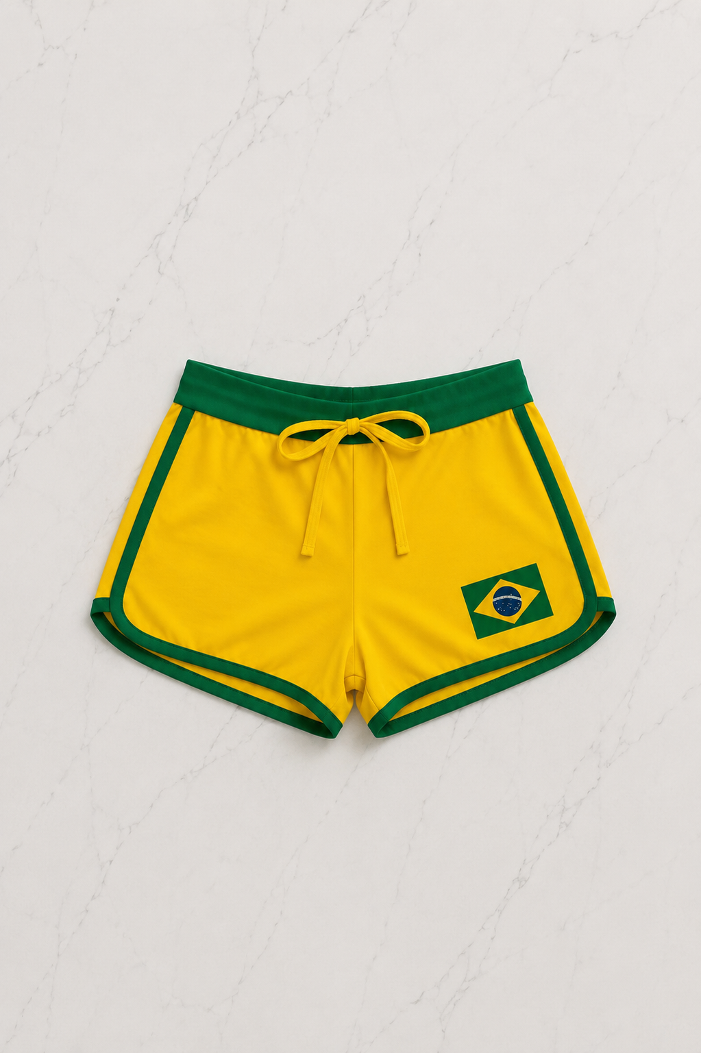 Sarı Brasil Detail Askılı Crop - Şort Takım