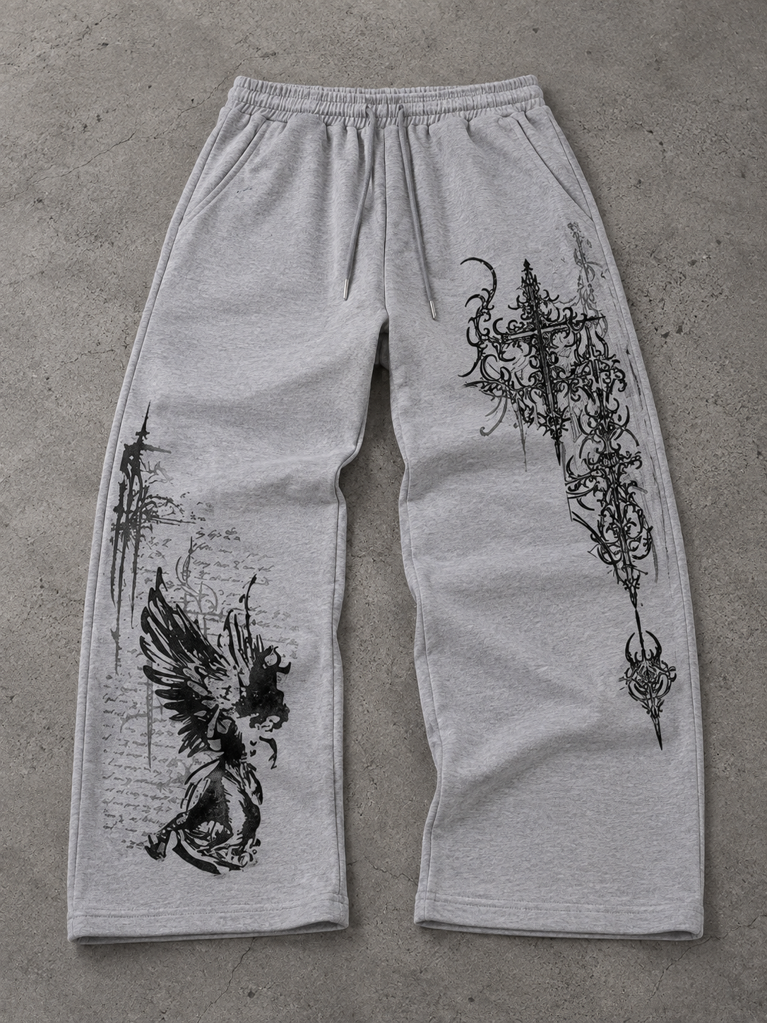 Shadow Detaylı Baggy Unisex Eşofman Altı