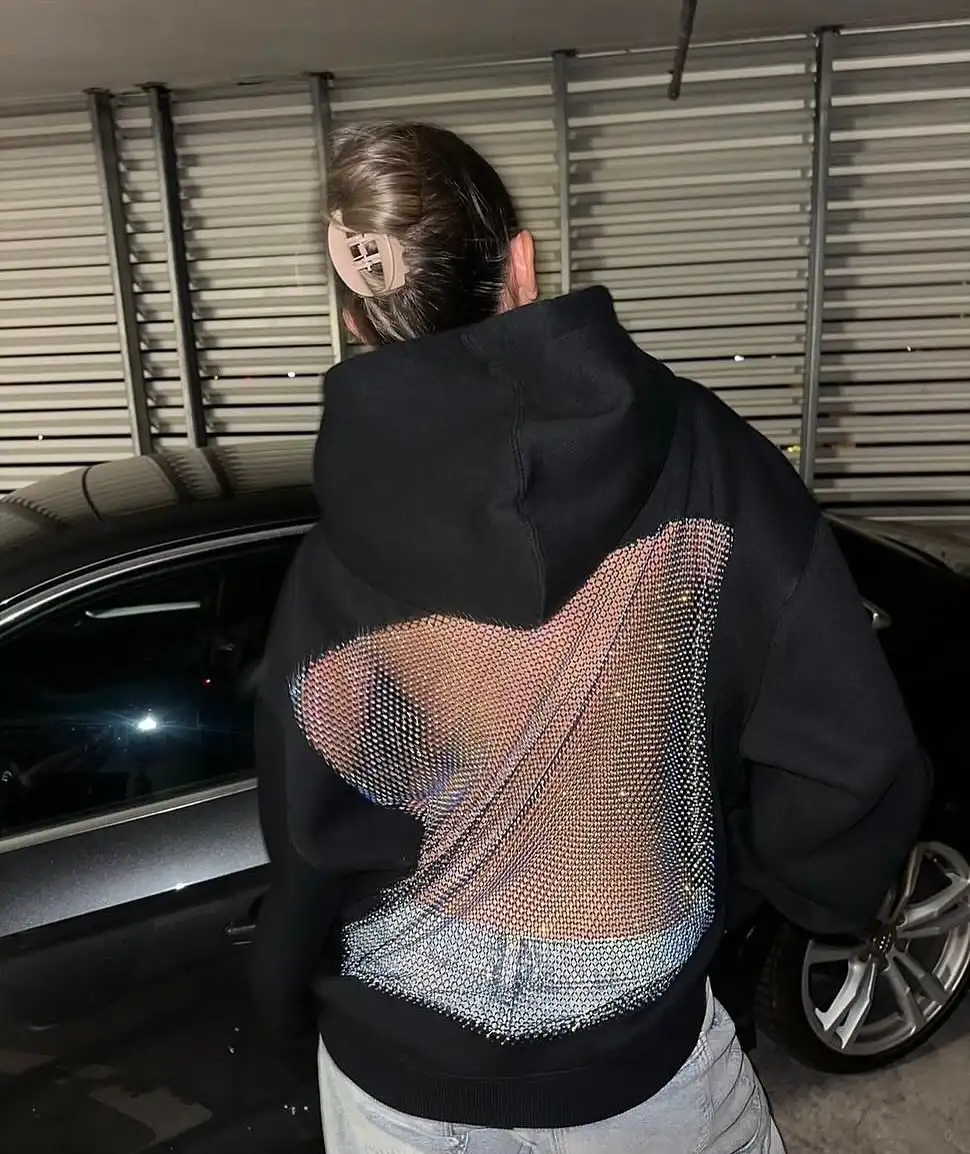 Siyah Crystal Vision Sweatshirt