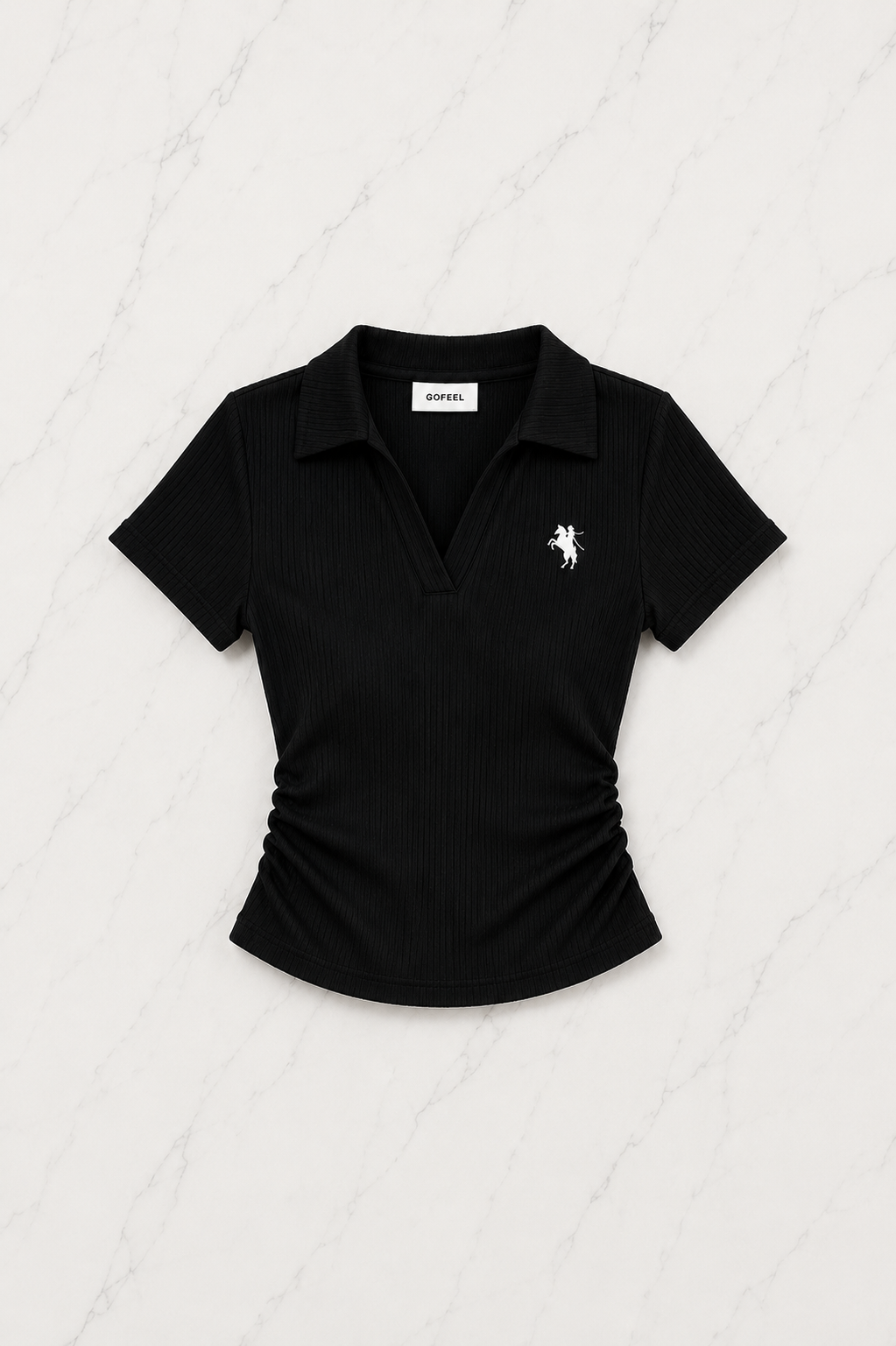 Siyah Fit Polo Yaka Şort Takım