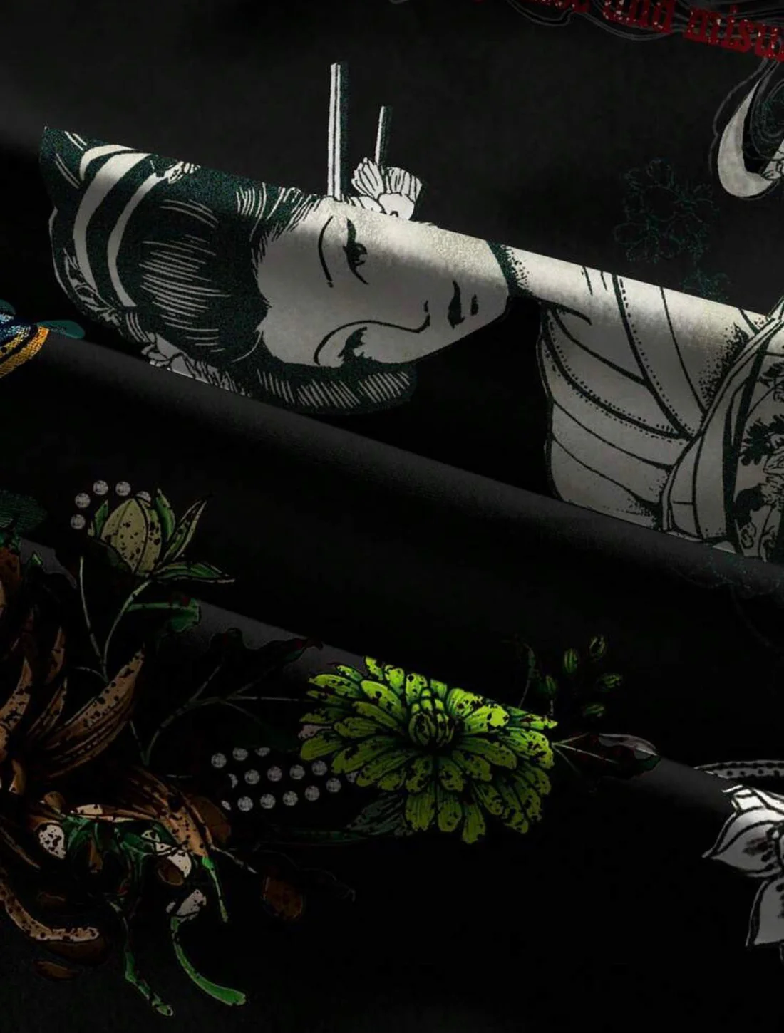 Siyah Flower And Tiger Detaylı Avant Dijital Baskı Eşofman Altı