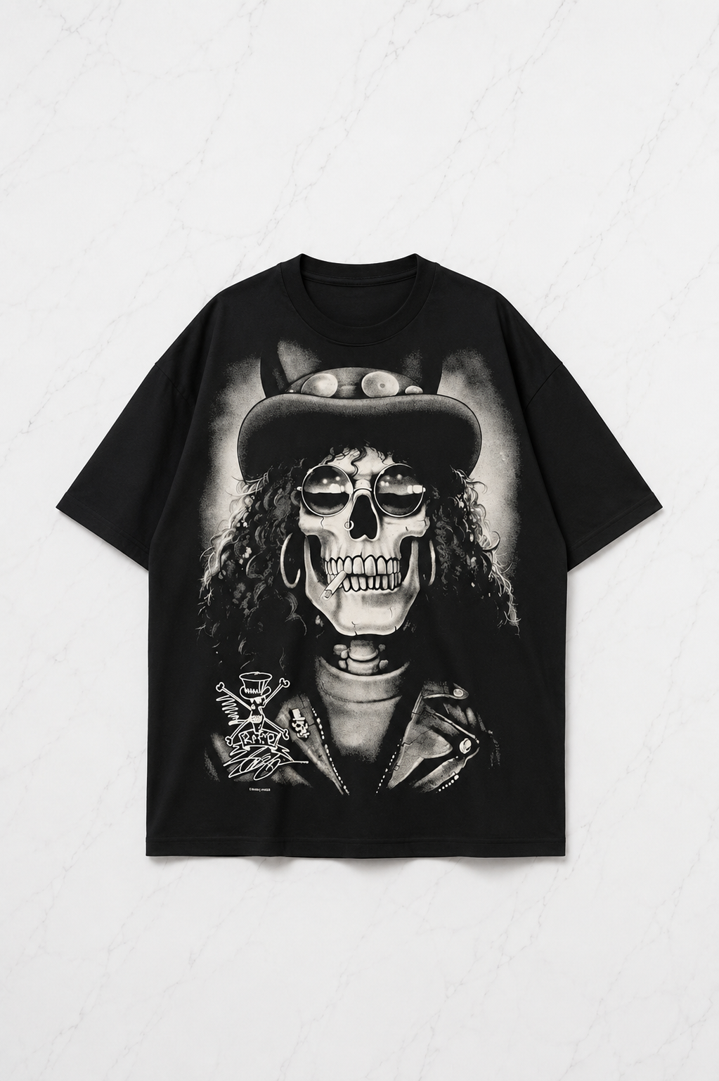 Siyah Guns N Roses Slash Unisex T-shirt