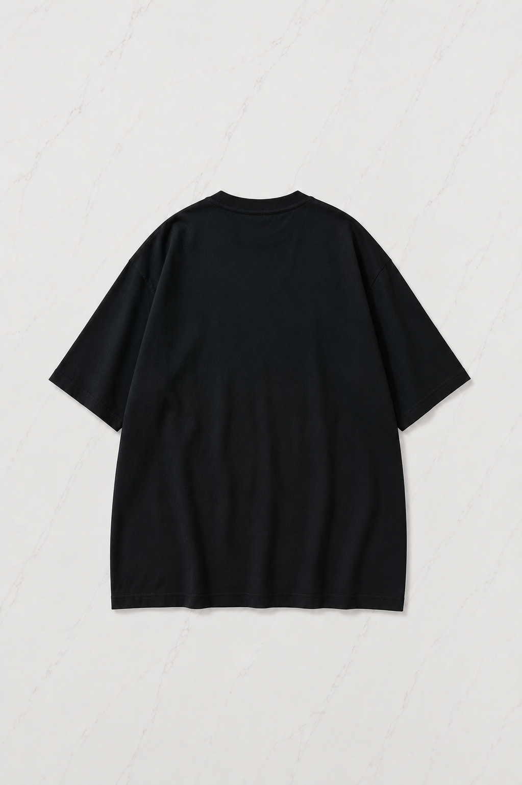 Siyah Los Pollos Baskılı Unisex Oversize T-shirt