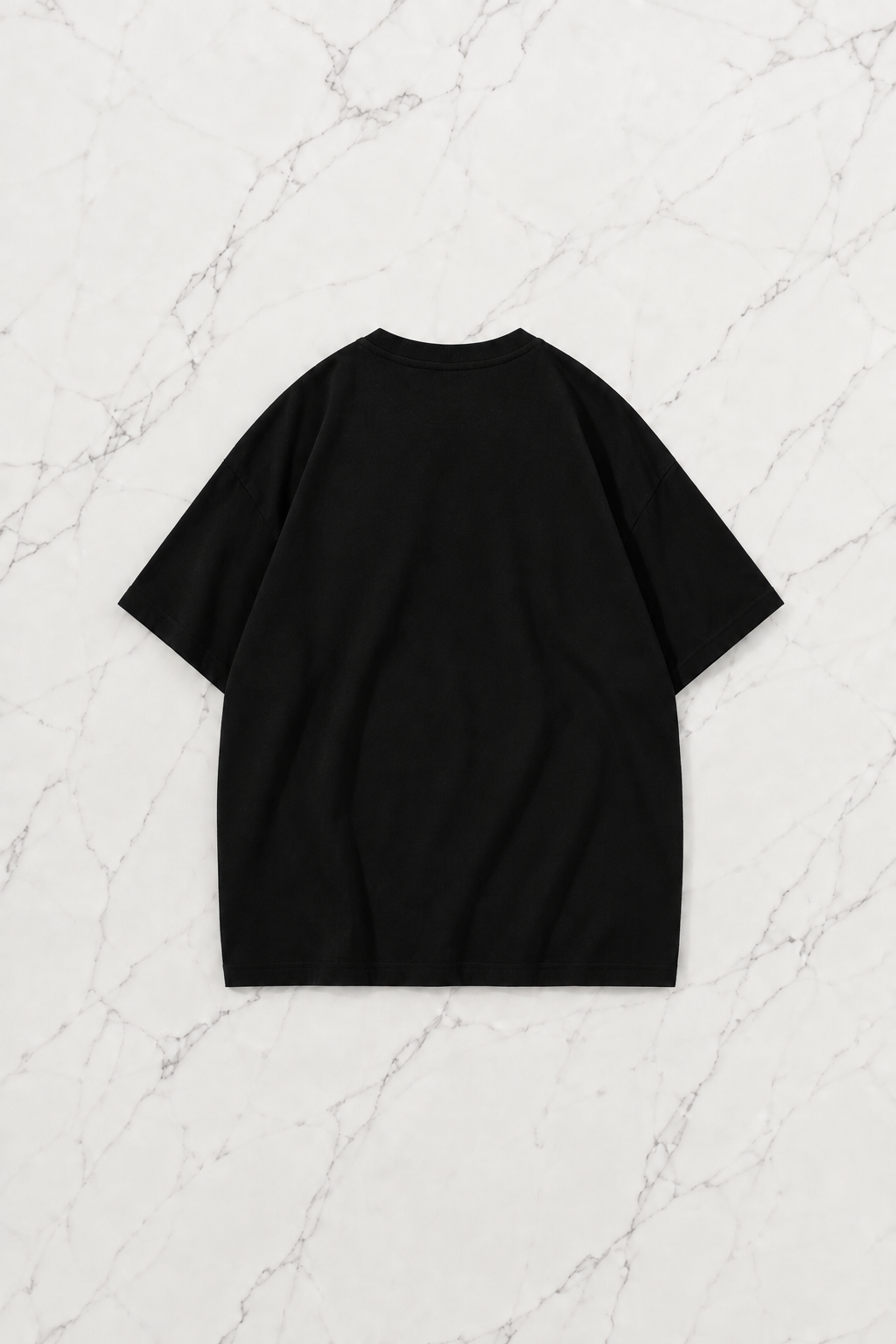 Siyah Mcana Baskılı Kısa Kol Oversize T-Shirt