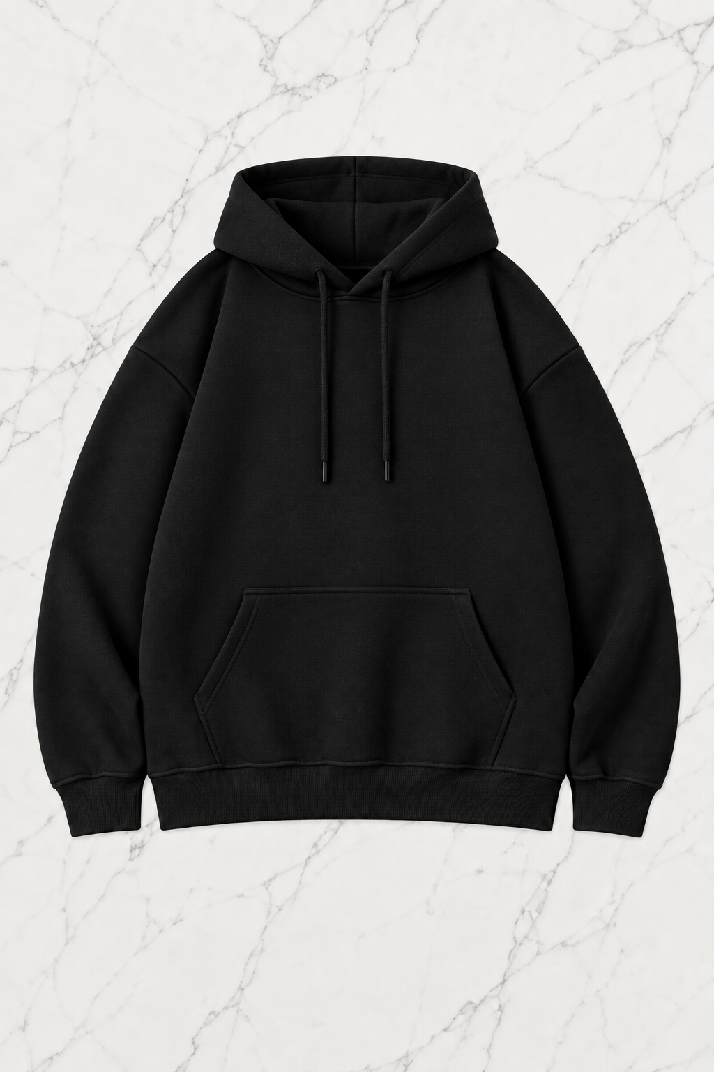 Siyah Melek Parıltılı Taş Detaylı Oversize Sweatshirt