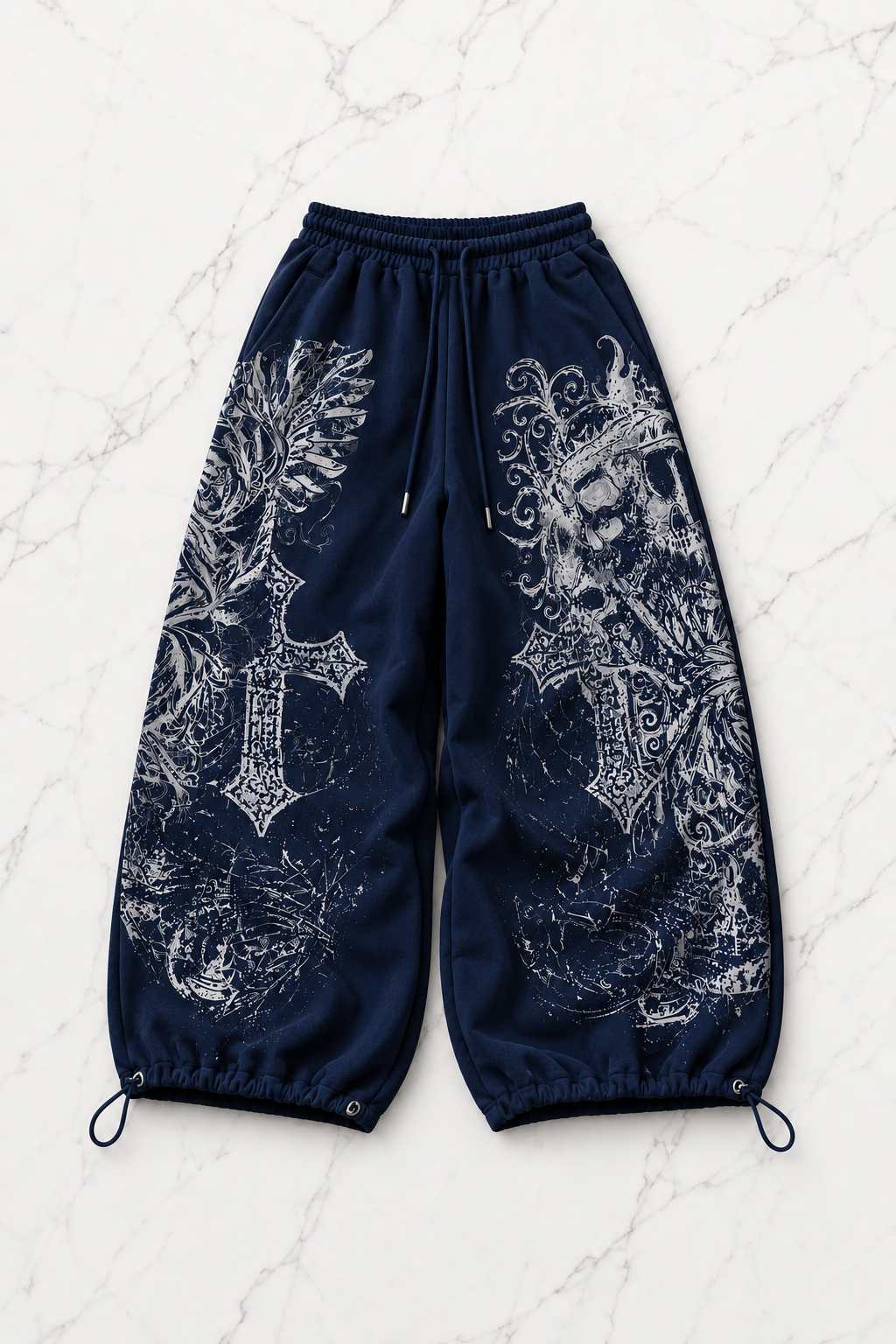 Skull Head Detaylı Baggy Unisex Eşofman Altı