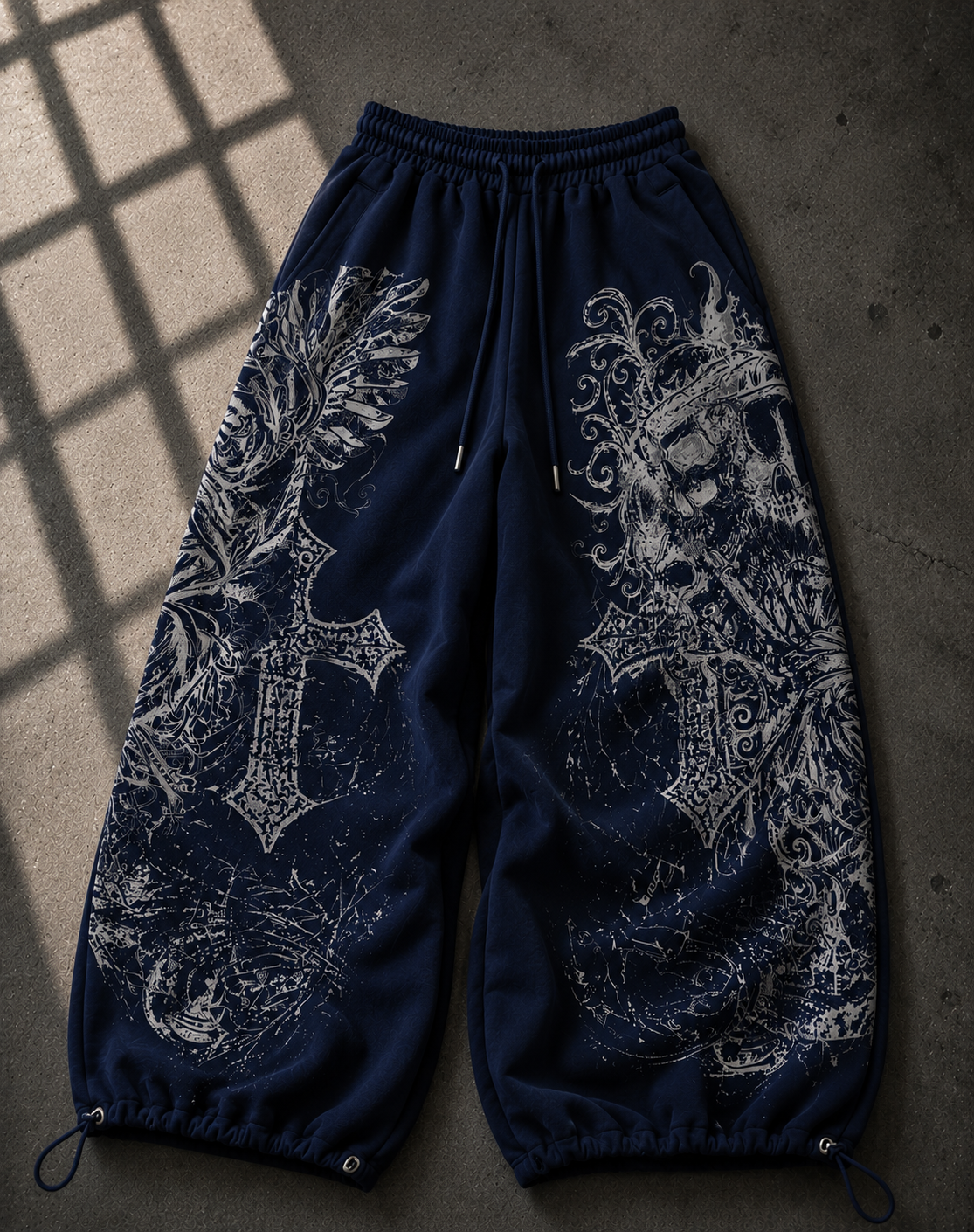 Skull Head Detaylı Baggy Unisex Eşofman Altı