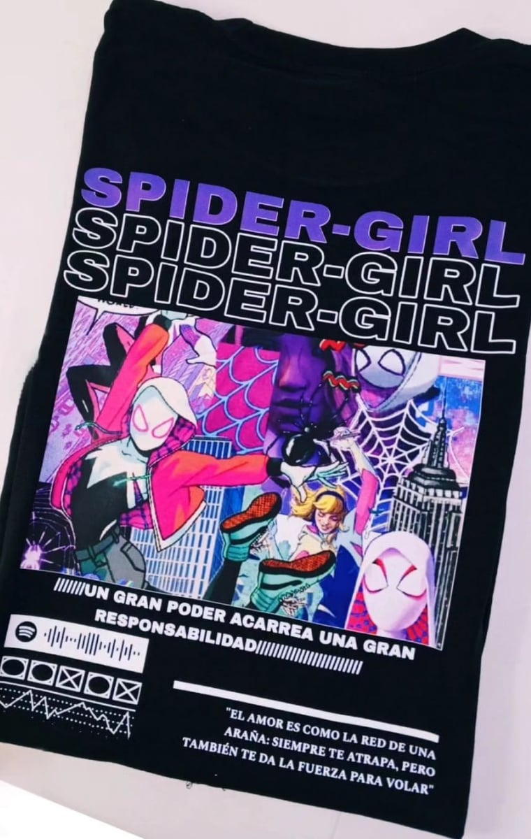Spider Girl Detail Oversize Unisex T-shirt