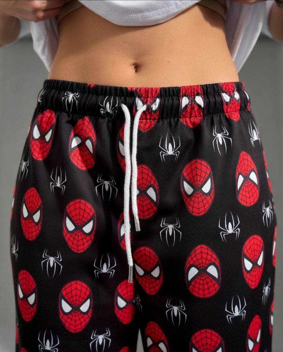 Spider-Man Desenli Baggy Eşofman Altı