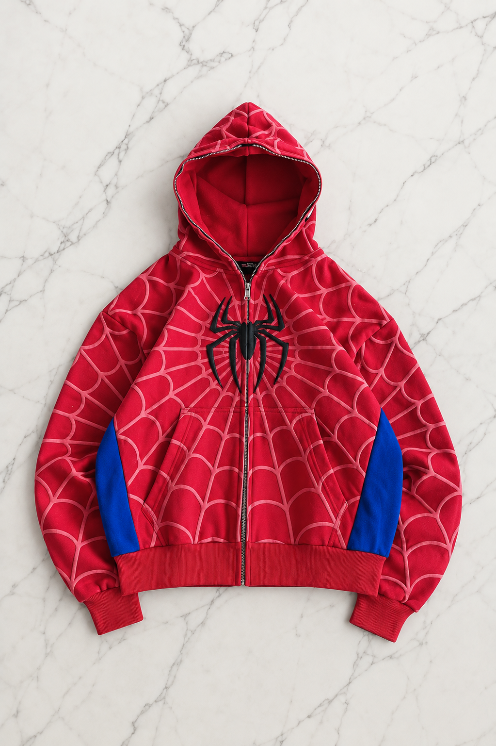 Spider - Man Kabartma Baskılı Full Zip Hırka ( 3 İplik )