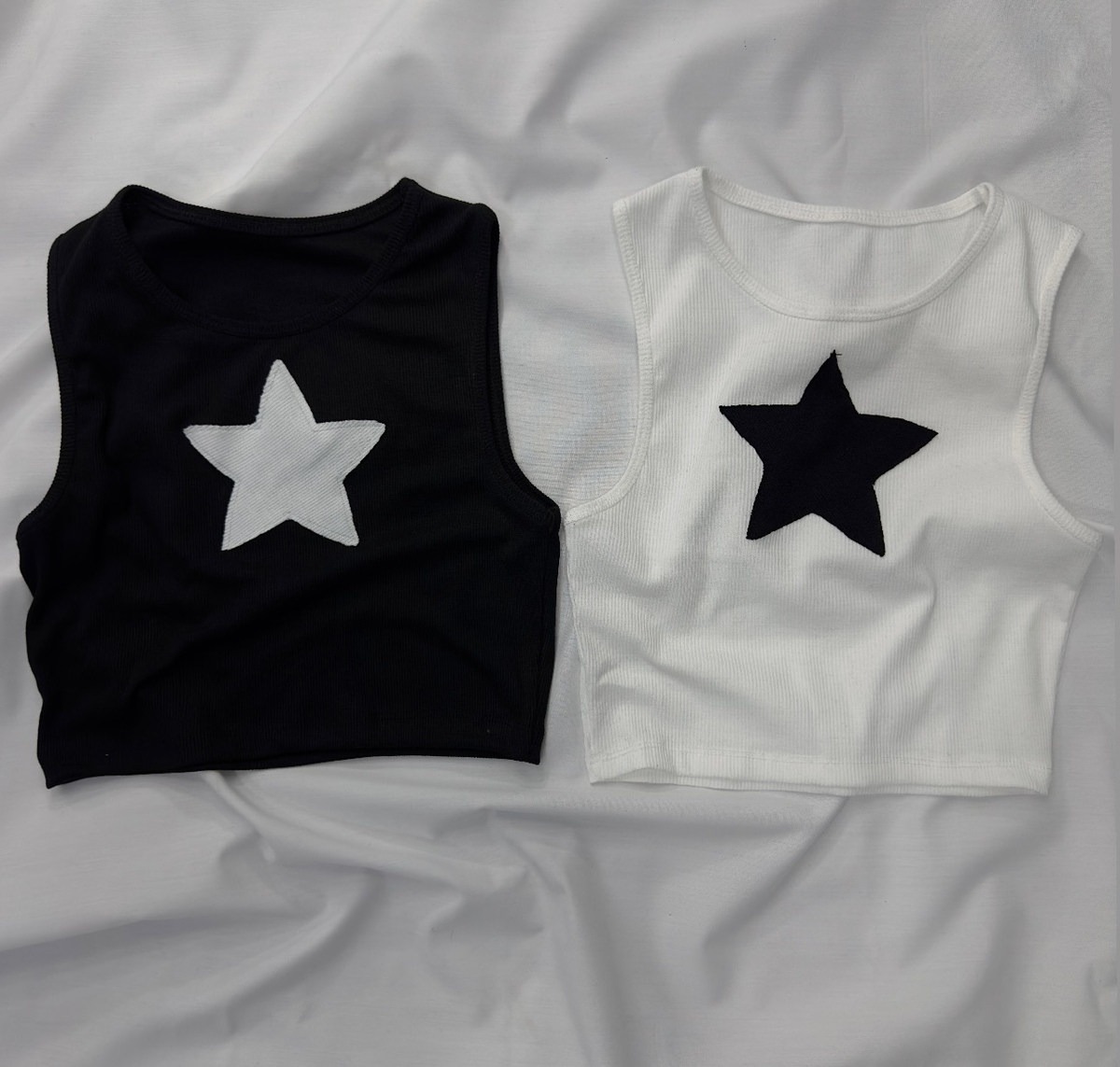 Star Detail Aesthetic Crop Tank