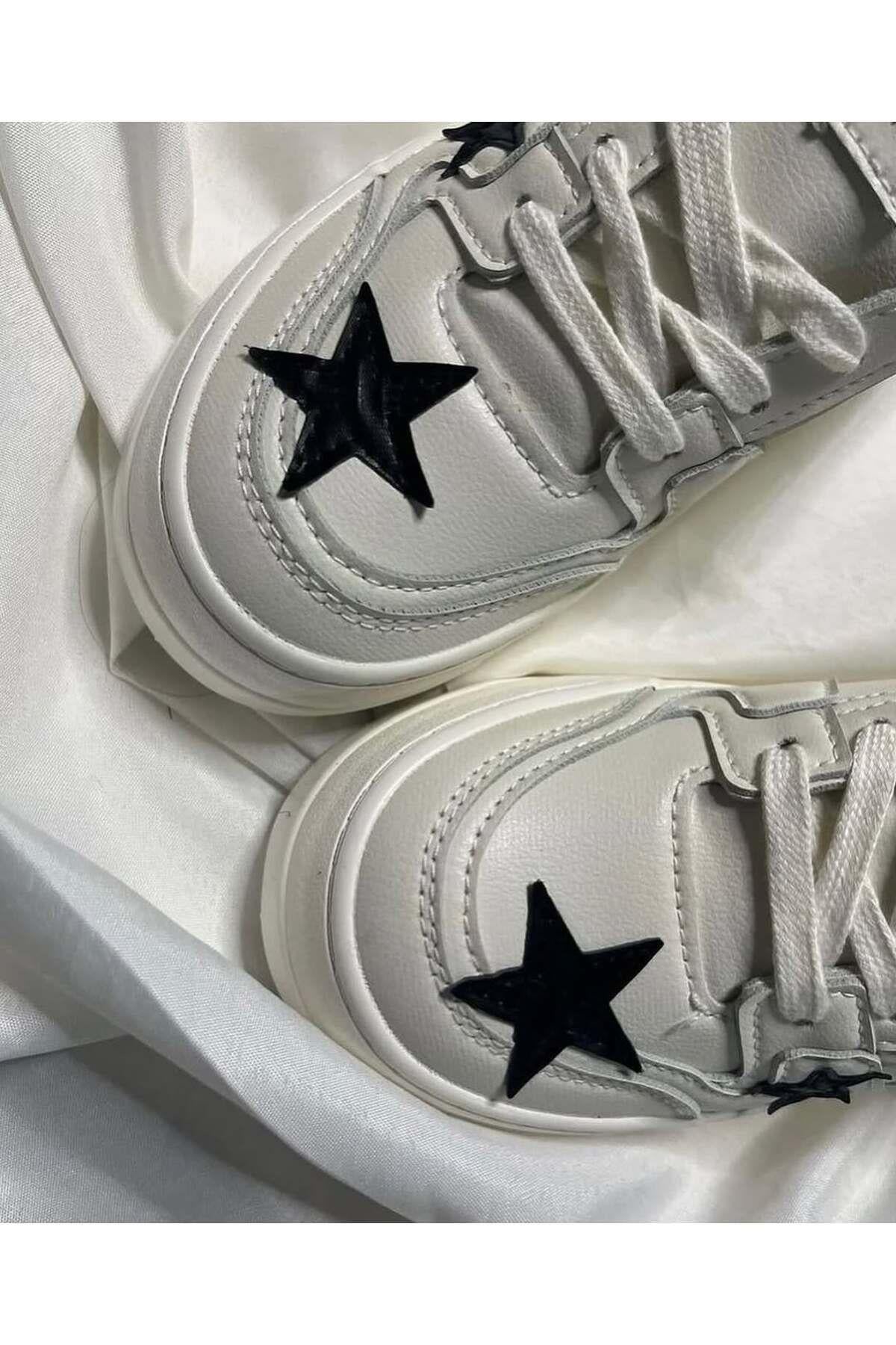 Star Detail Yıldız Desenli Unisex Ayakkabı