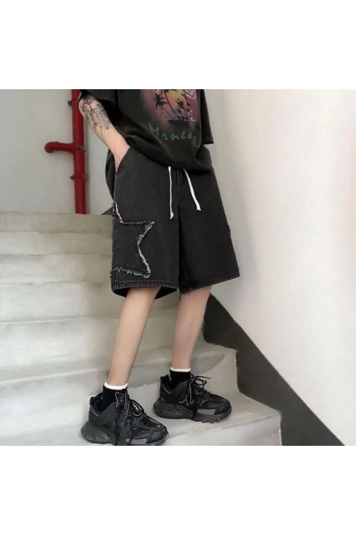 Star Streetwear Kot Kısa Şort
