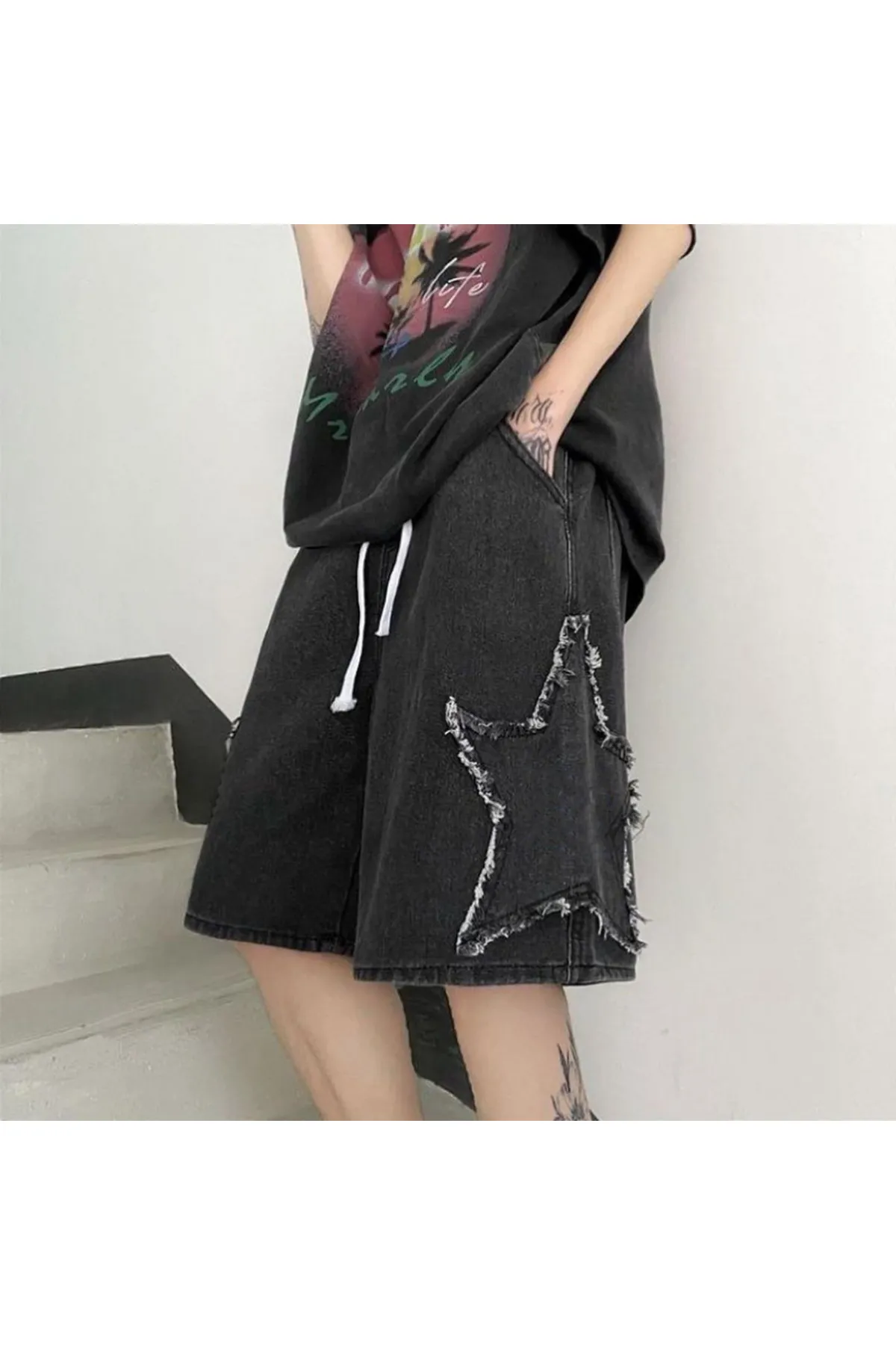 Star Streetwear Kot Kısa Şort