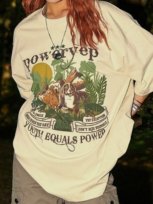 Vintage Dog Oversize Unisex T-shirt