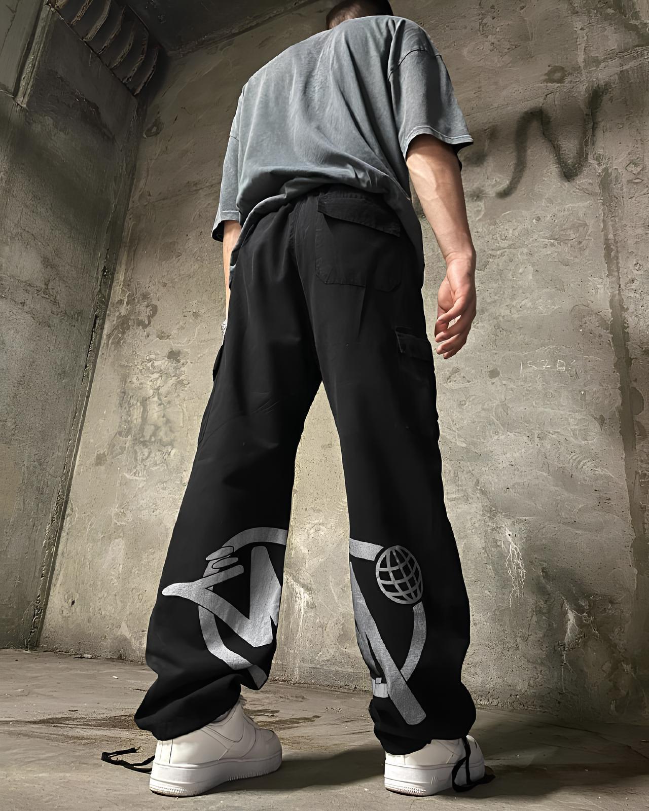 White Minus Two Detail Kargo Cepli Unisex Pantolon