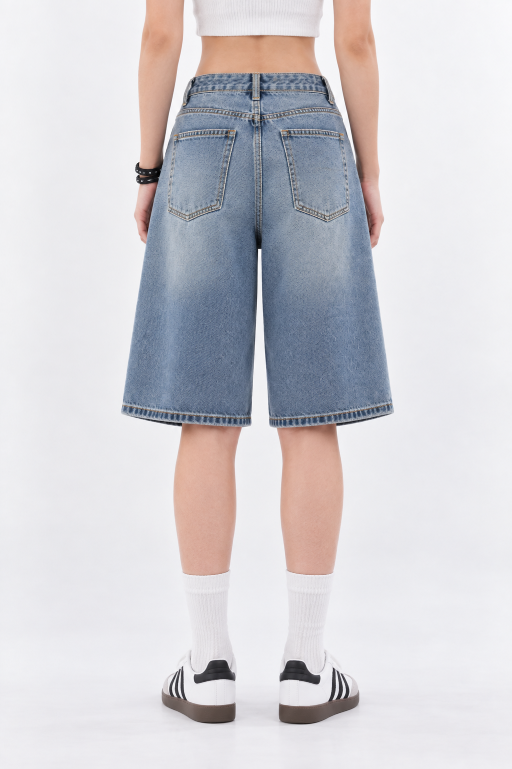 Y2k Trend Baggy Jean Şort Bermuda