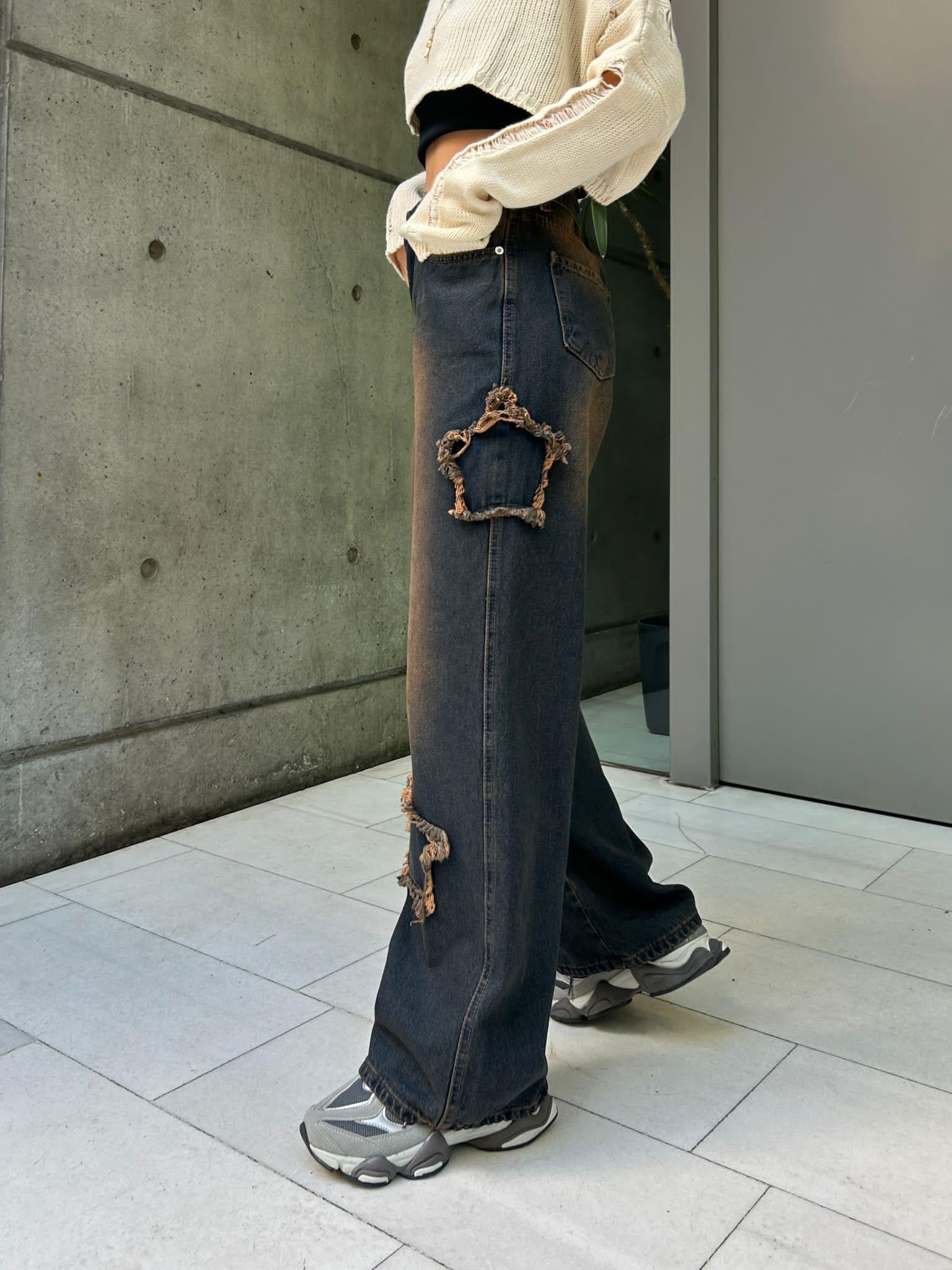 Yıldız Detail Aeshtetic Eskitme Jean